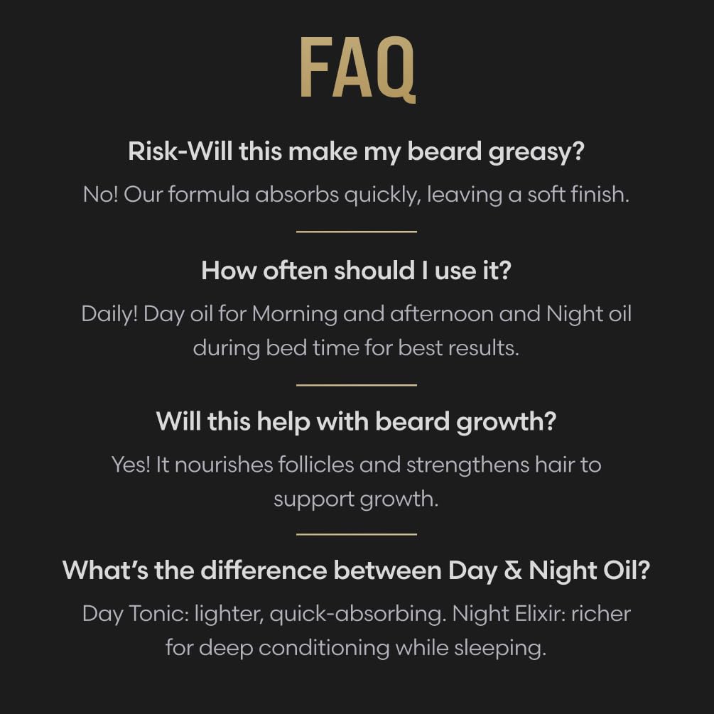 The Beard Struggle - Day Liquid Tonic Beard Oil - Platinum Collection, Vanir's Wisdom - Beard Oil for Men - Moisturize, Softens Hair, Reduces Itch - Day Time Beard Growth Oil (1 Fl oz)