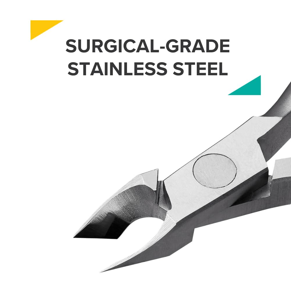 Rui Smiths Ultra-Premium Stainless Steel Cuticle Nippers - Professional Stainless Steel Cuticle Cutters - Japanese Handle, Mirror Finish - 4mm Jaw, Double Spring