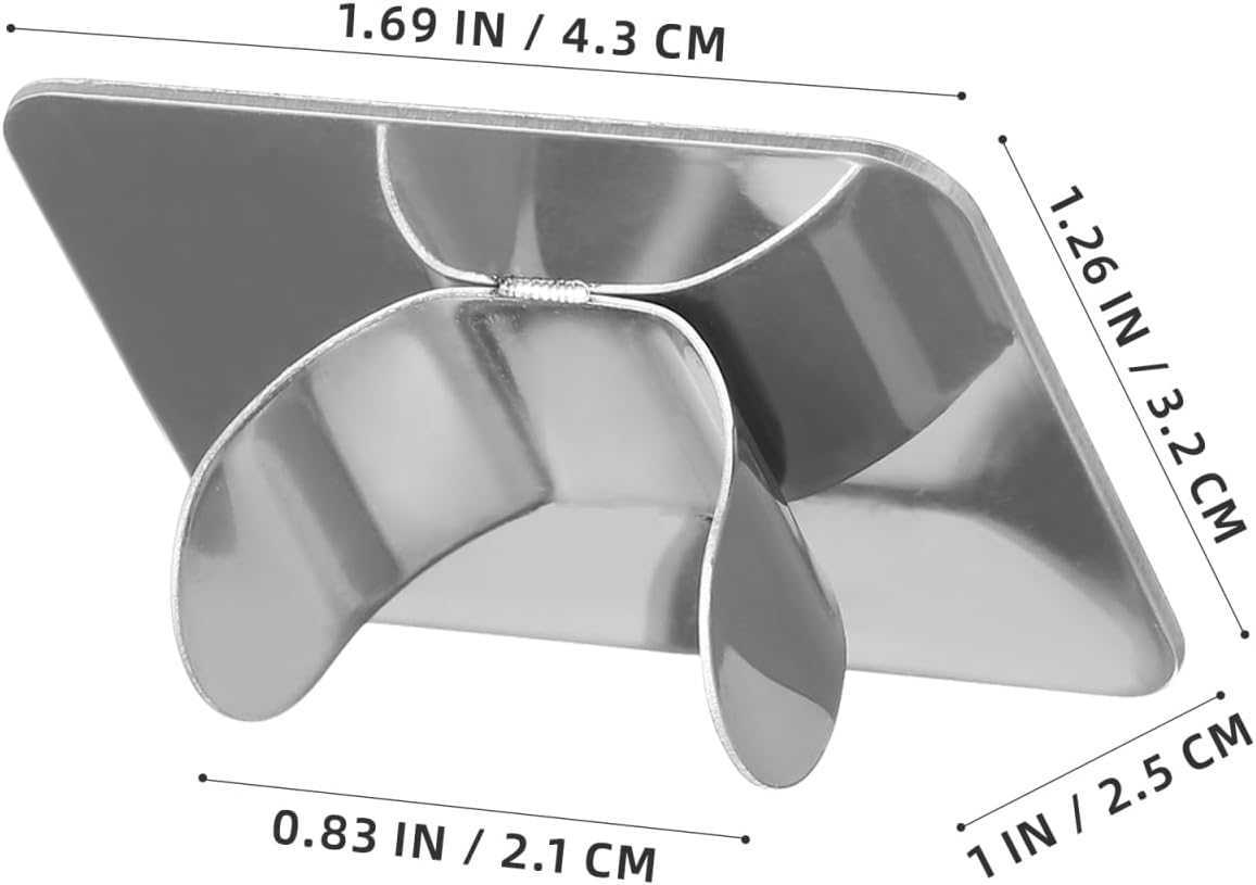 Frcolor 2PCS Nail Art Palette Stainless Steel Makeup Mixing Palette Ring Nail DIY Art Design Paint Color Mixing Palette Metal Tool