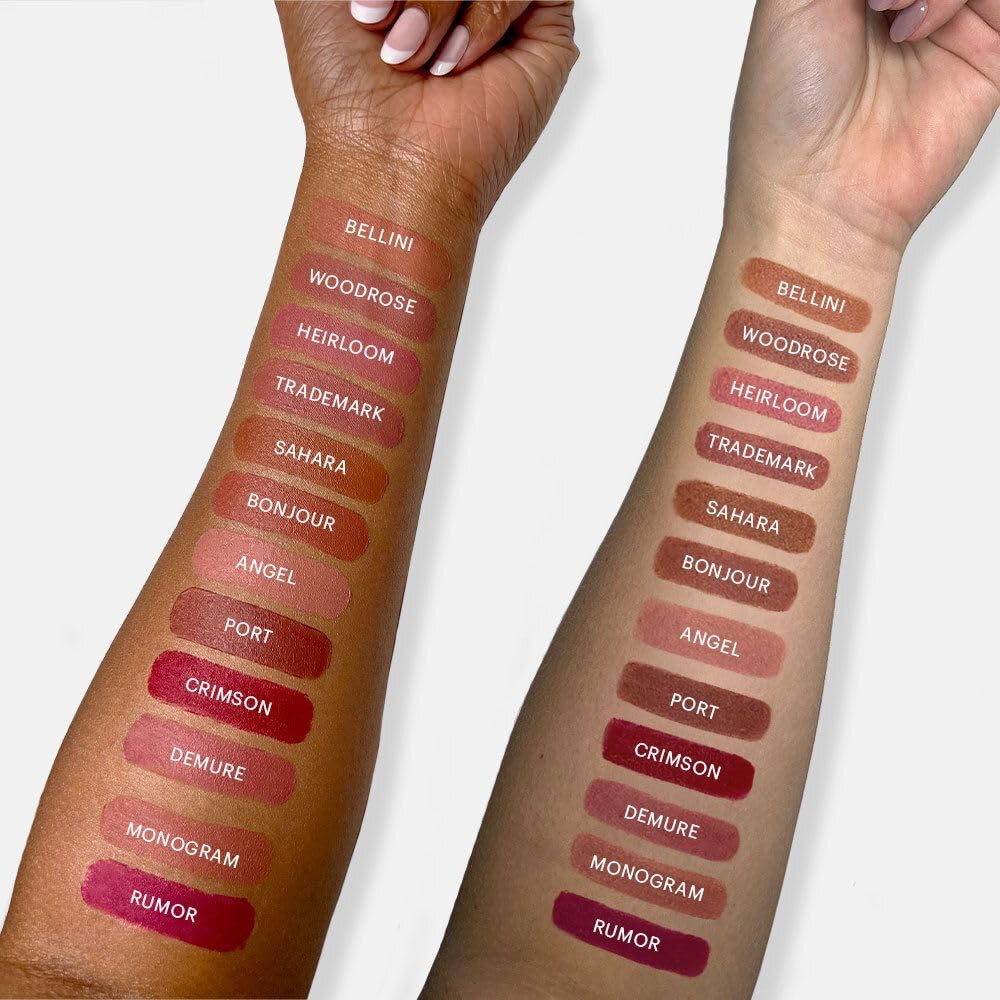 Glo Skin Beauty Suede Matte Lip Crayon (Demure) - Longwearing Formula Stays On All Day, With Conditioning Shea Butter + Mango Seed Oil for a Velvety Smooth Finish