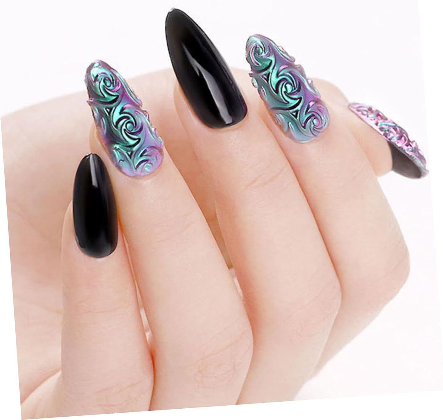 2pcs Nail Art Nail Stamping Plate, Manicure Silicone Template, Butterfly and Flower Series Art Stencils DIY Stamp Plates 3D Printing Mold