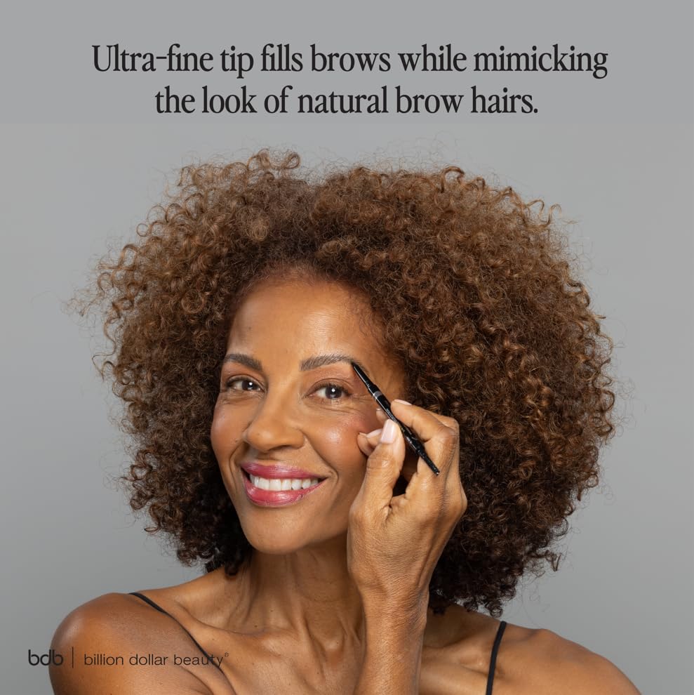 bdb Brows on Point Micro Brow Pencil - Precision Tip & Spoolie, Waterproof, Define Shape and Fill Brows, Taupe, 3-Pack