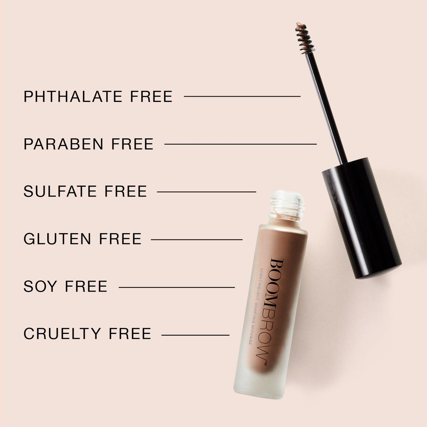 Boom Brow ™ Lightweight Shaping Eyebrow Mousse for Natural Brows, Subtle Definition & Volume Makeup for Women Over 50, Boom Beauty By Cindy Joseph Cosmetics - (Taupe)