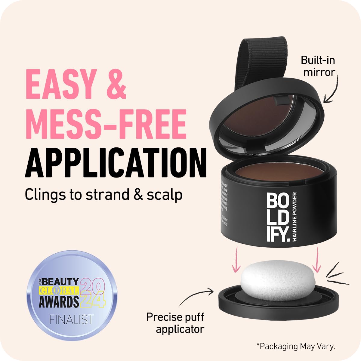 BOLDIFY Hairline Powder - Root Touch Up Hair Color for Gray Coverage - Bald Spot Concealing Hair Powder for Women & Men - 48-Hour Stain-Proof - Light Blonde