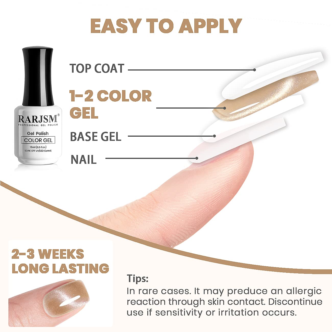 RARJSM Cat Eye Gel Polish 9D Cateye Silver Glitter Champagne Gold Galaxy Universal Velvet Effect Ice Gel Nail Polish Single Bottle with Magnetic Stick UV LED Curing Require Soak Off Home Salon 15ml