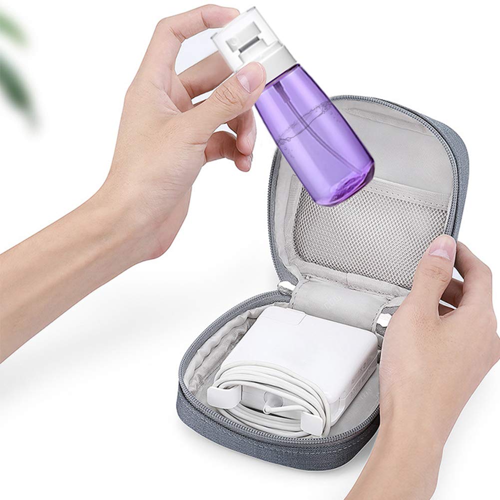 Cosywell Fine Mist Spray Bottle 3.4oz/ 100ml Empty Cosmetic Refillable Travel Containers Plastic Hair Spray Bottle Sprayer for Perfume Skincare Makeup Lotion (3Purple)