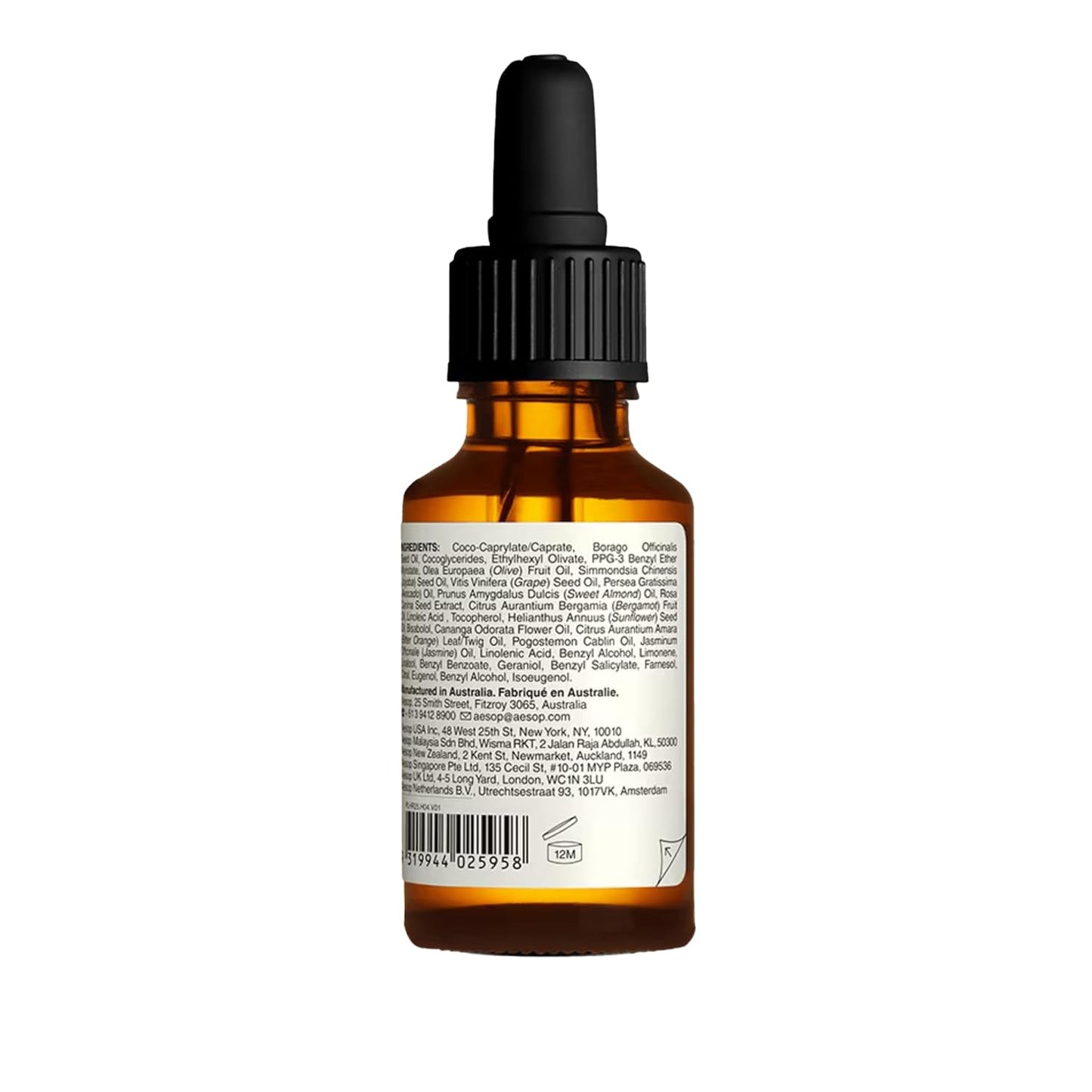 Aesop Shine Hair and Beard Oil | Moisture-Rich, Silicone-Free Oil for Full Beards and Hair | Softens Coarse Texture | No Greasy Buildup | Green Citrus Scent | 0.8 oz / 25 mL