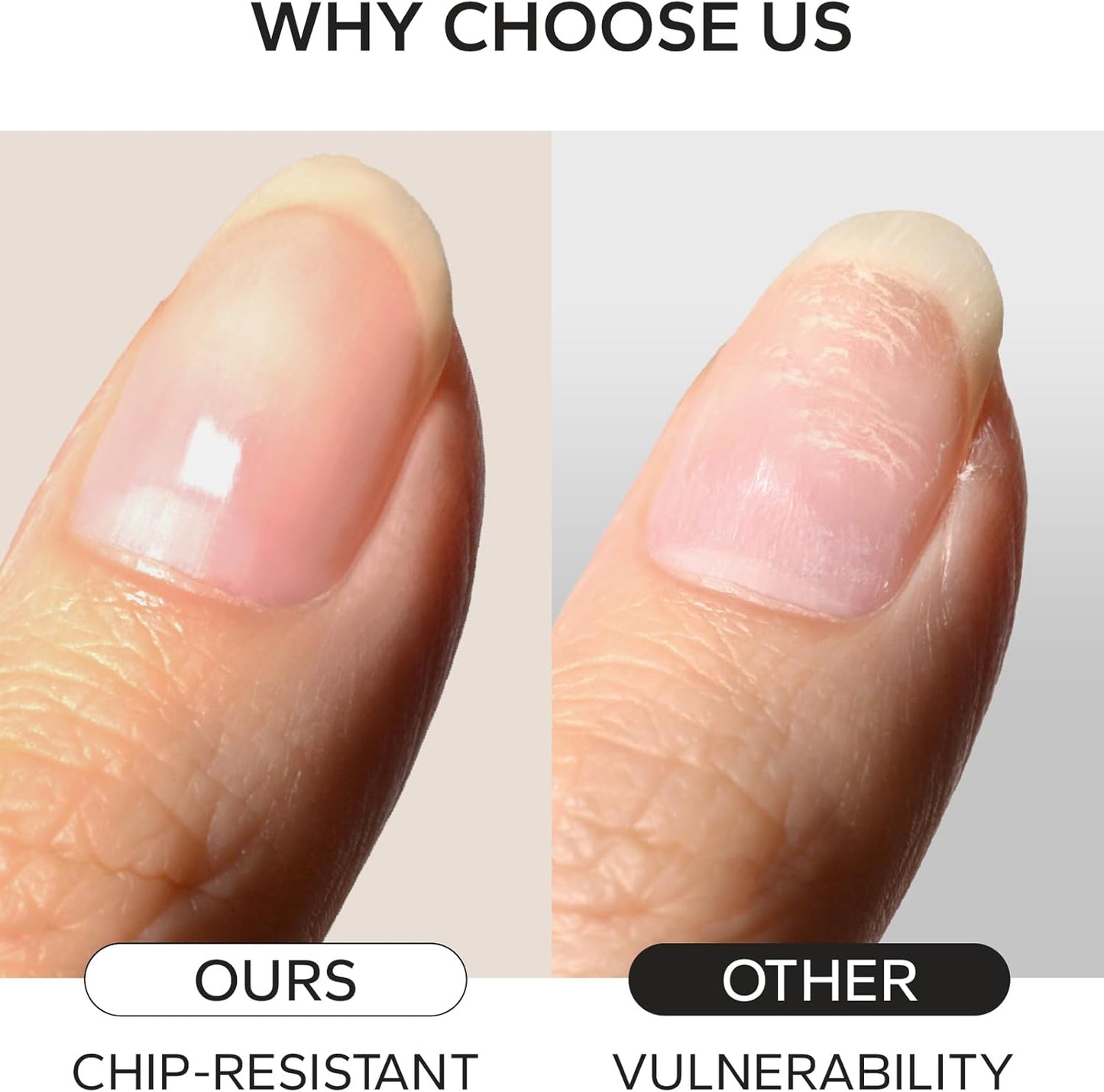 Nail Polish Strips, 20Pcs Salon Quality Gel Nail Stickers, Easy Long Lasting Wraps for Short Nails no UV Light Needed (Skin Color)