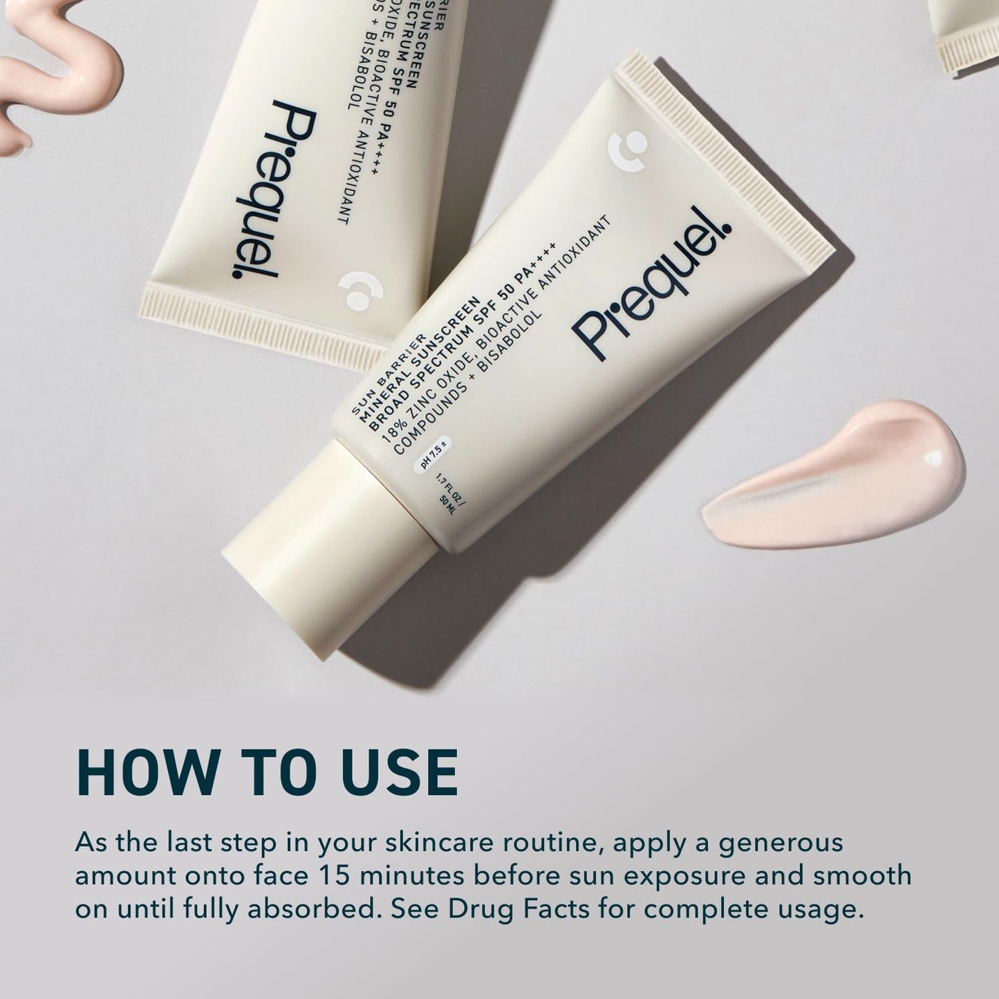 Skin Sun Barrier Mineral Sunscreen SPF 50. PA++++ Broad Spectrum Zinc Oxide Sunblock with Semi-Transparent Lightweight Texture. Moisturizing UV Defense for Face. Travel Size, 1.7oz