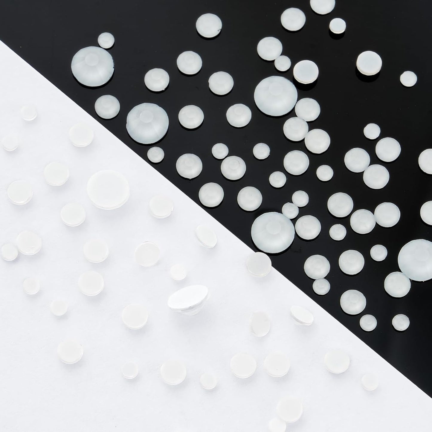 Neon White Flatback Rhinestones, Glass Rhinestones for Nail Art and Craft, Glue Fix, Loose Crystal Gemstones(Neon White, SS12, 1440pcs, 2.9-3.0mm)