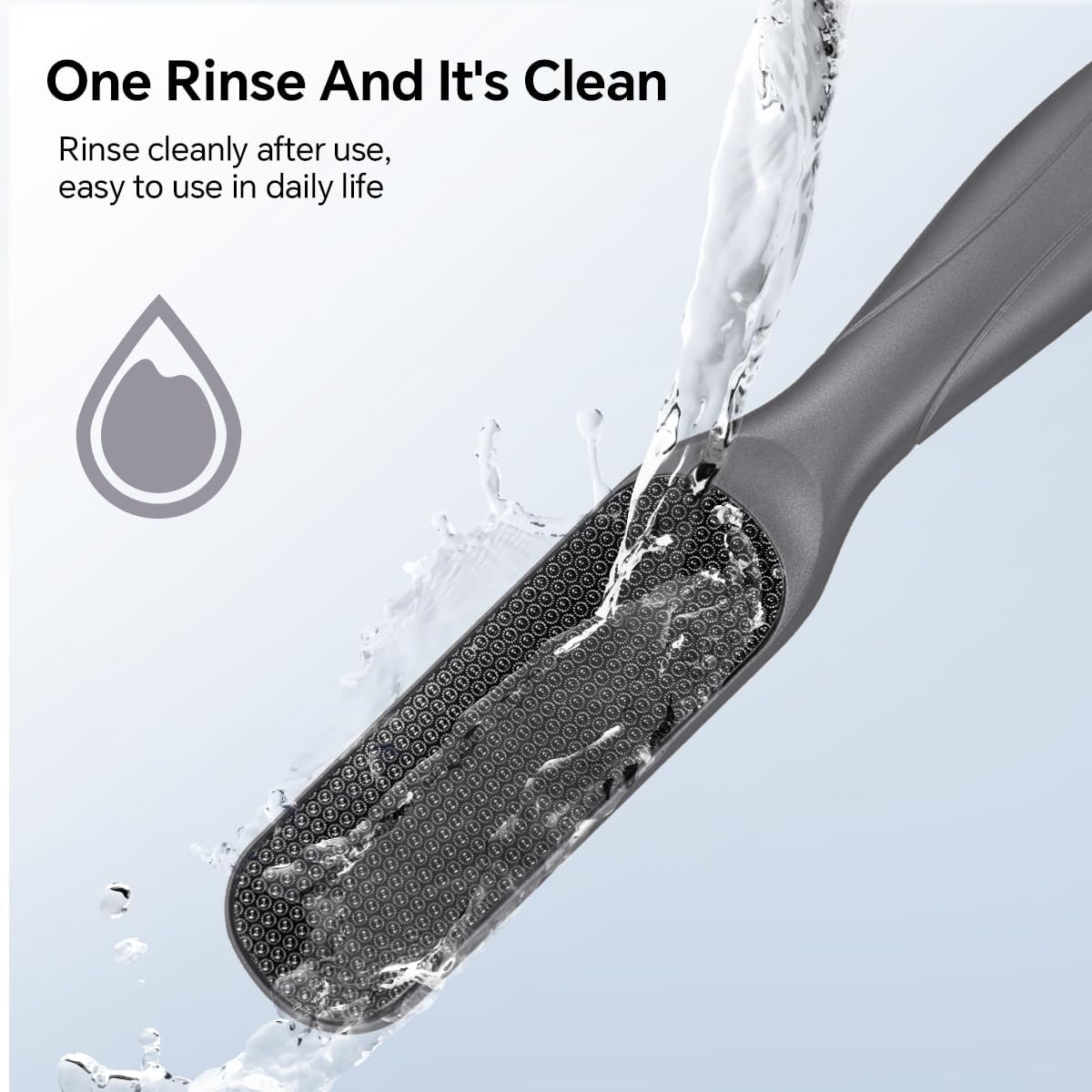 Nano Glass Foot File, Foot Callus Remover, Double Sided Pedicure Tools for Feet, Dual Use of Dry and Wet, Professional Hygienic Foot Scrubber to Achieve Smooth, Silky Feet Instantly (Gray)