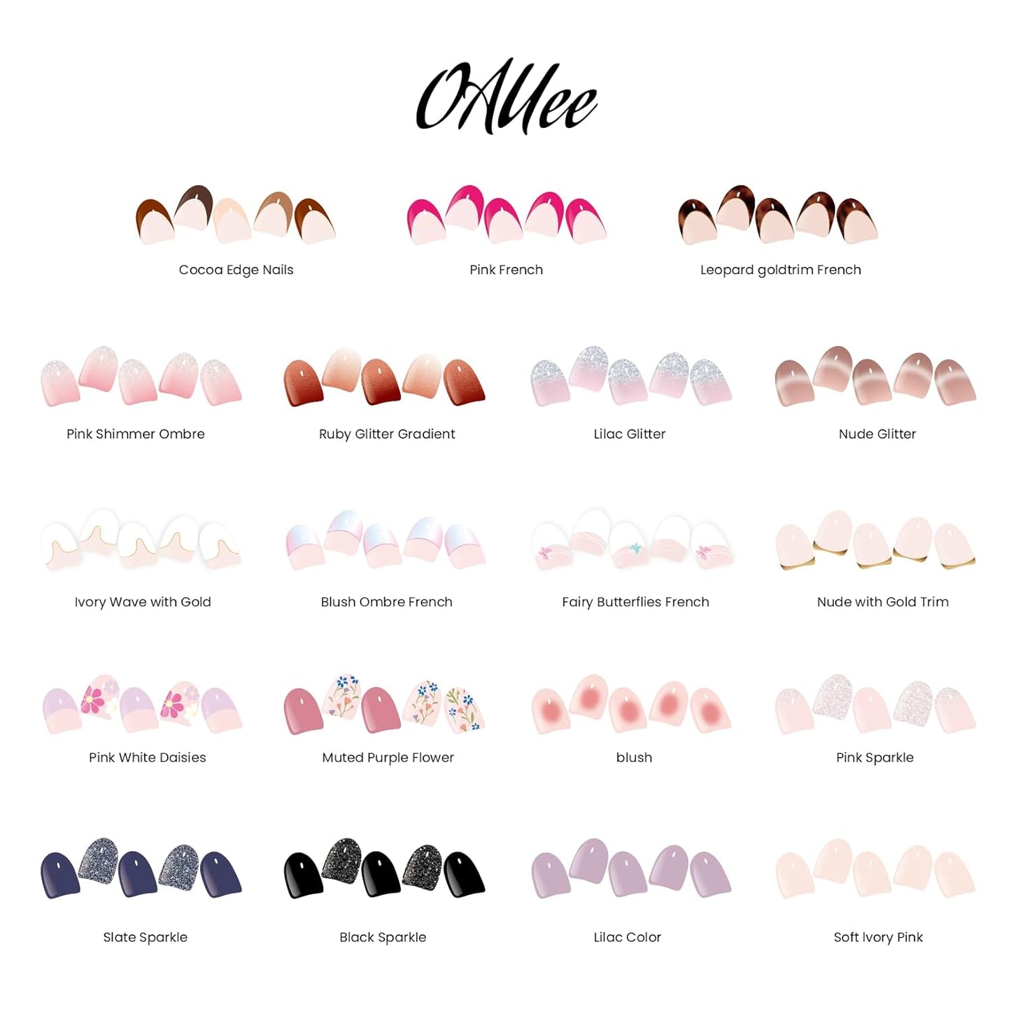 Semi Cured Gel Nail Strips | Built-In Gel Top Coat | UV Light Required | Salon Quality, Easy Application And Removal (Blush Ombre French)