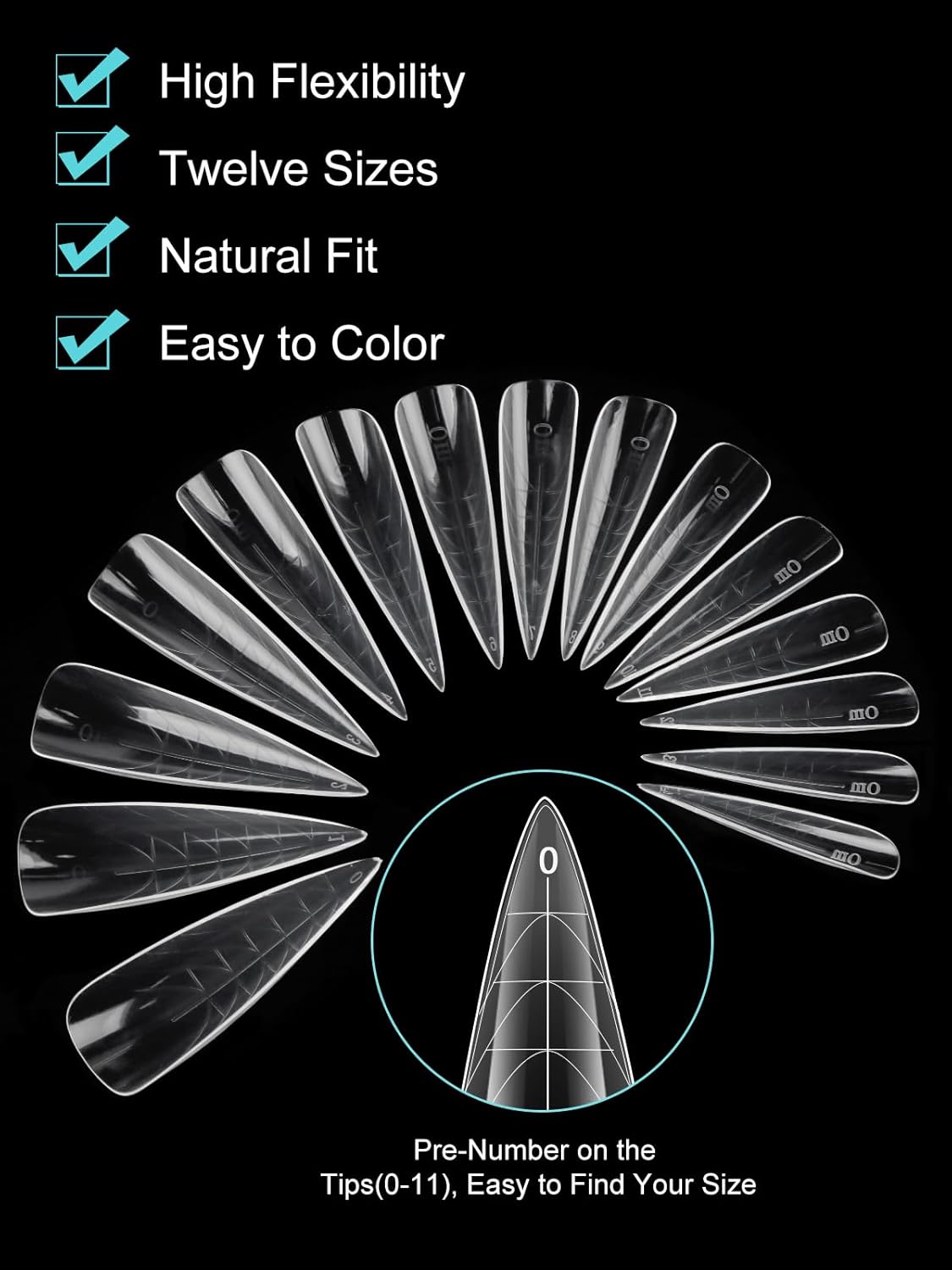 EBANKU Dual Nail Forms for Poly Extension Gel, 450 PCS Pink Nail Forms Reusable Acrylic Nail Molds Sets, 15 Sizes Nail Extension Forms for Builder Gel Manicure Nail Art Design Salon DIY