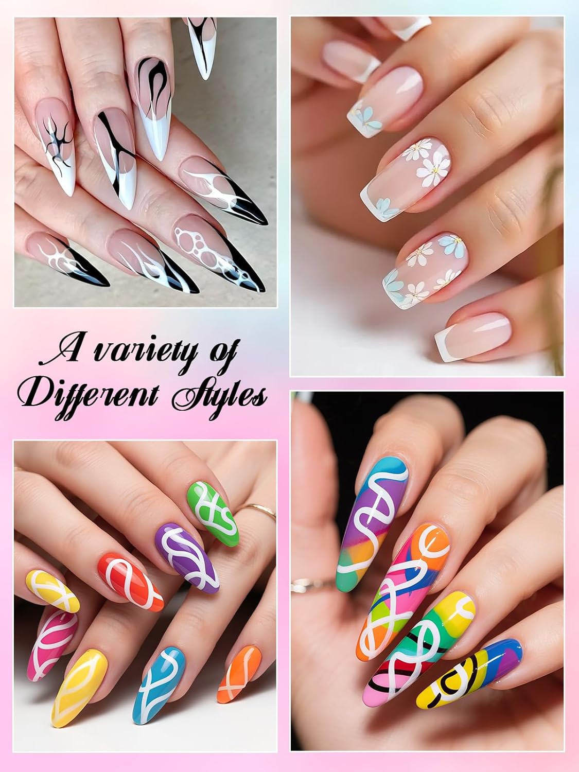 Kalolary 1PCS White Nail Art Pens,0.7mm Nail Polish Pens Quick Dry Long-last Nail Graffiti Dotting Painting Liner Nail Art Markers for DIY Nail Art Design