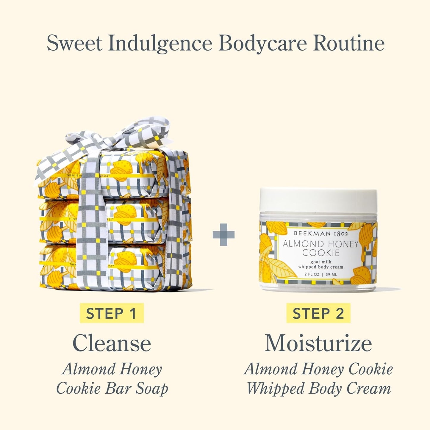 Beekman 1802 Almond Honey Cookie Whipped Body Cream - 2 oz - Moisturizes, Soothes & Softens - With Coconut Oil and Mango Seed Butter - No Irritation - Good for Sensitive Skin