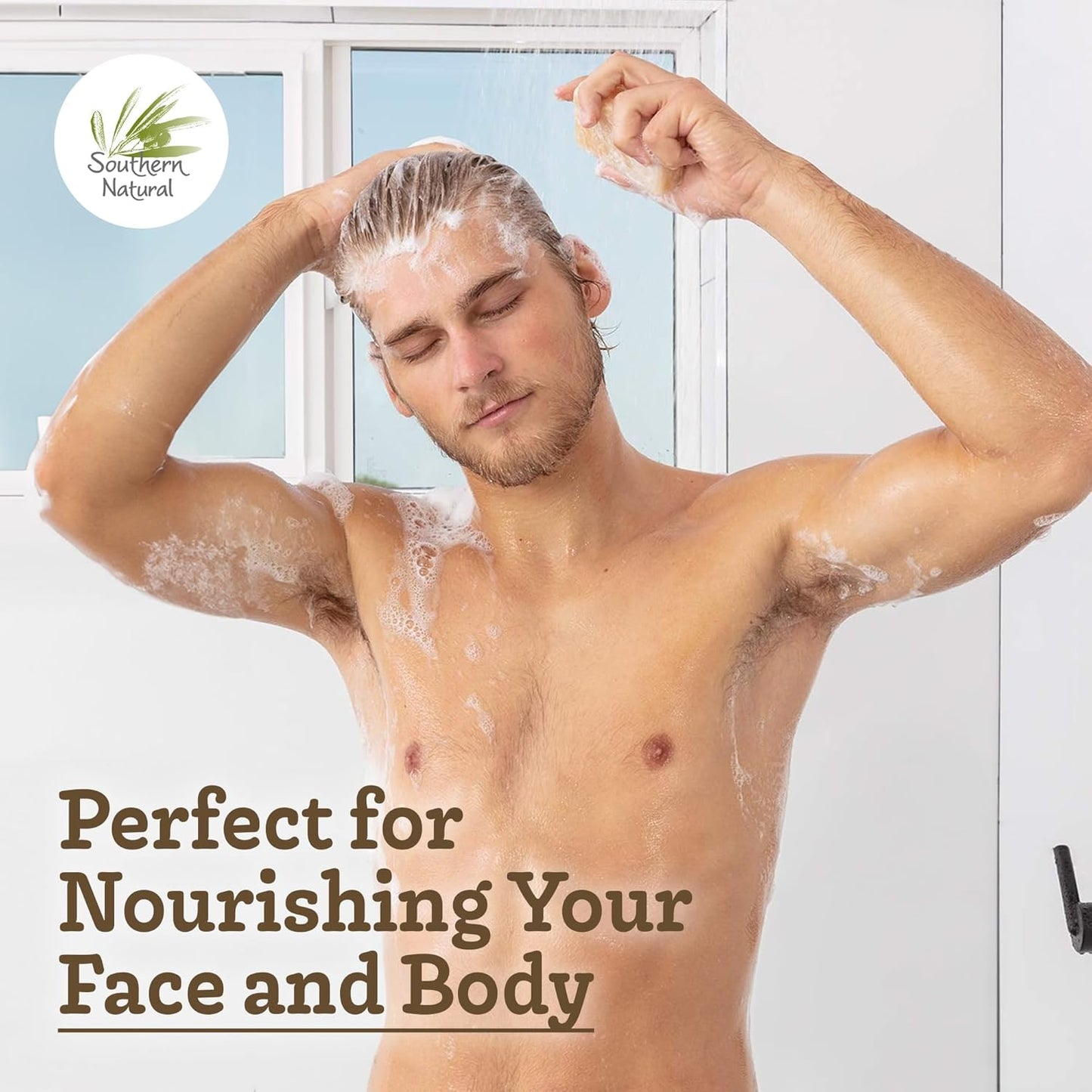 Southern Natural Goat Milk Soap Bar (Variety 3 Pack) Dead Sea Mud & Charcoal, Patchouli, Eucalyptus Grove - For Dry Sensitive Skin. Great For Face and Body.(Each Bar 4-4.5 oz)