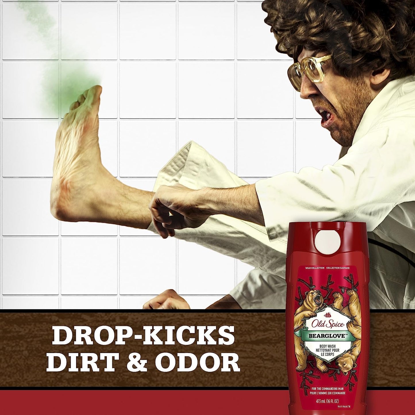 Old Spice Wild Bearglove Scent Body Wash for Men, Red 16 Oz, Packaging may vary Red