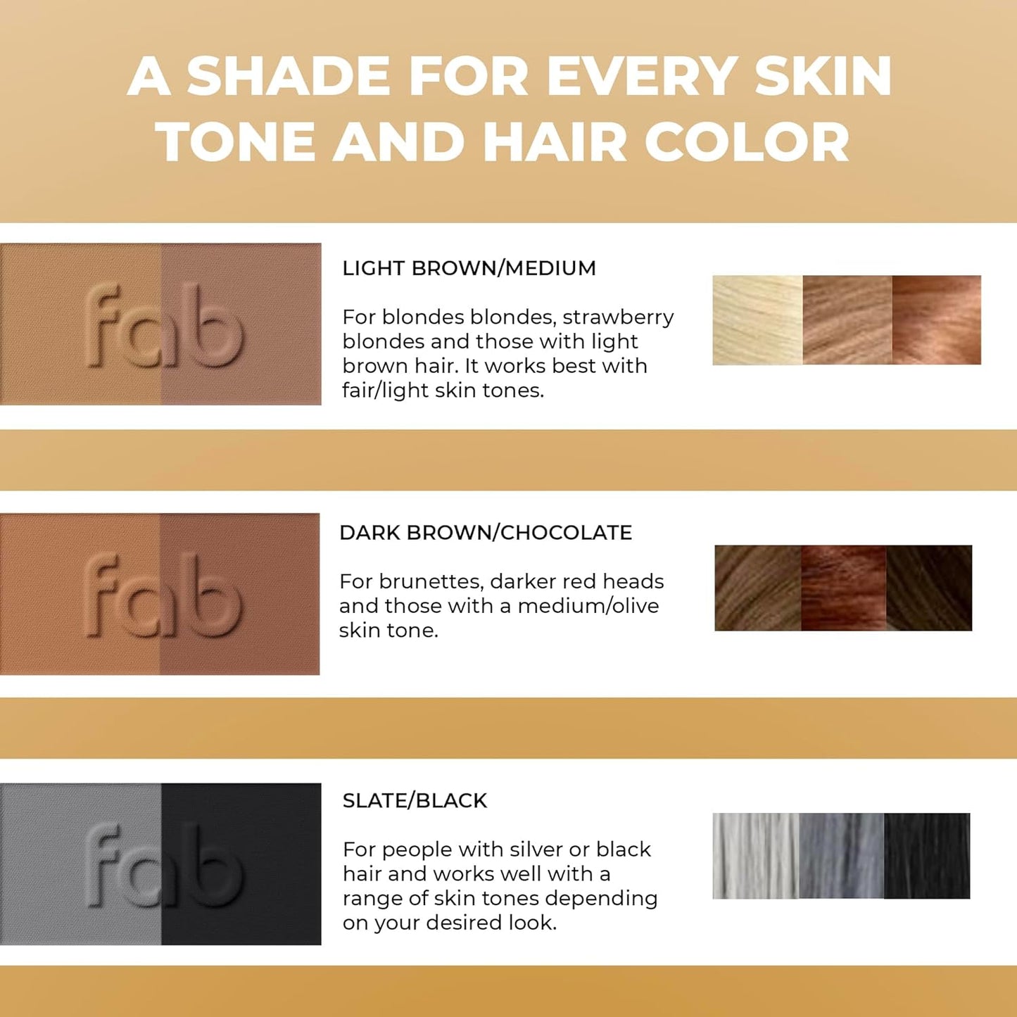 Lux Eyebrow Kit Refill Powder - Soft and Natural Eyebrow Definition for Light Brown/Medium Brows On-The-Go