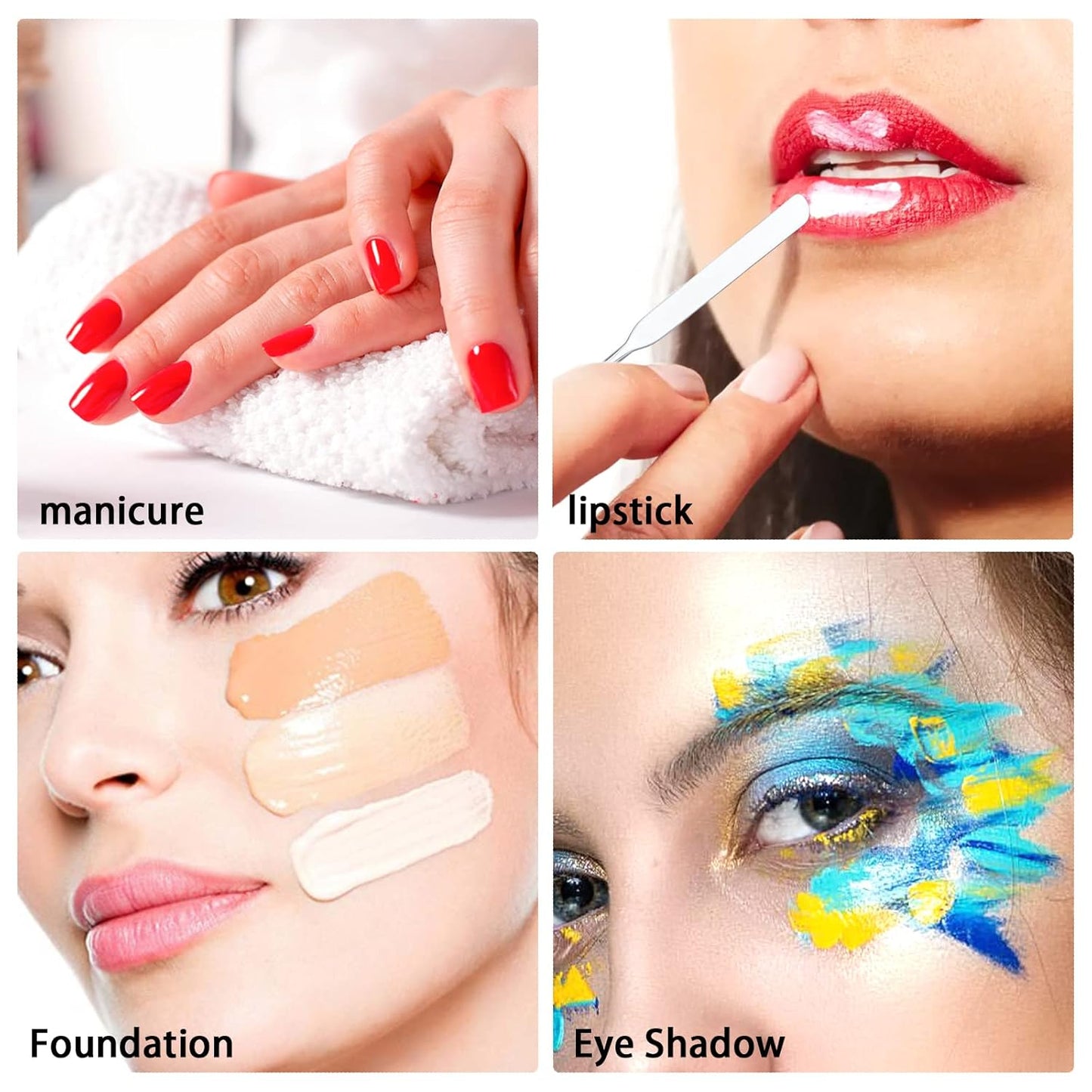 G2PLUS Makeup Mixing Palette, Makeup Spatula and Foundation Palette, Stainless Steel Cosmetic Makeup Palette with Picasso Spatula for Foundation, Eye Shadow, Eyelash, Nail Art and Concealer