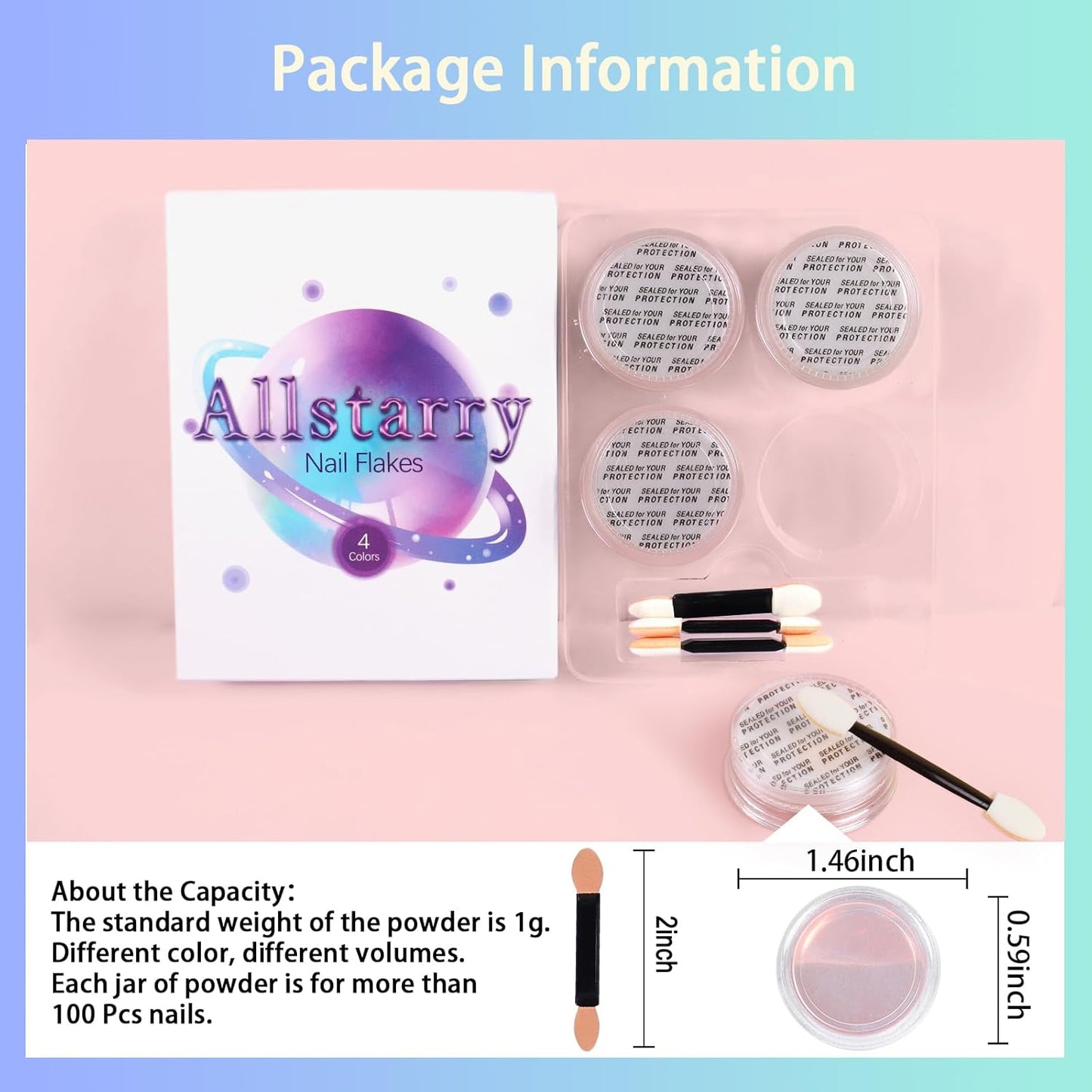 Allstarry White Chrome Nail Powder, 4 PCS Color-Shift Chameleon Mica Powder Pearlescent Pearl Pigment Aurora Chrome Effect Glitter Dust Iridescent for Gel Polish Nail Art Decoration, Resin Craft