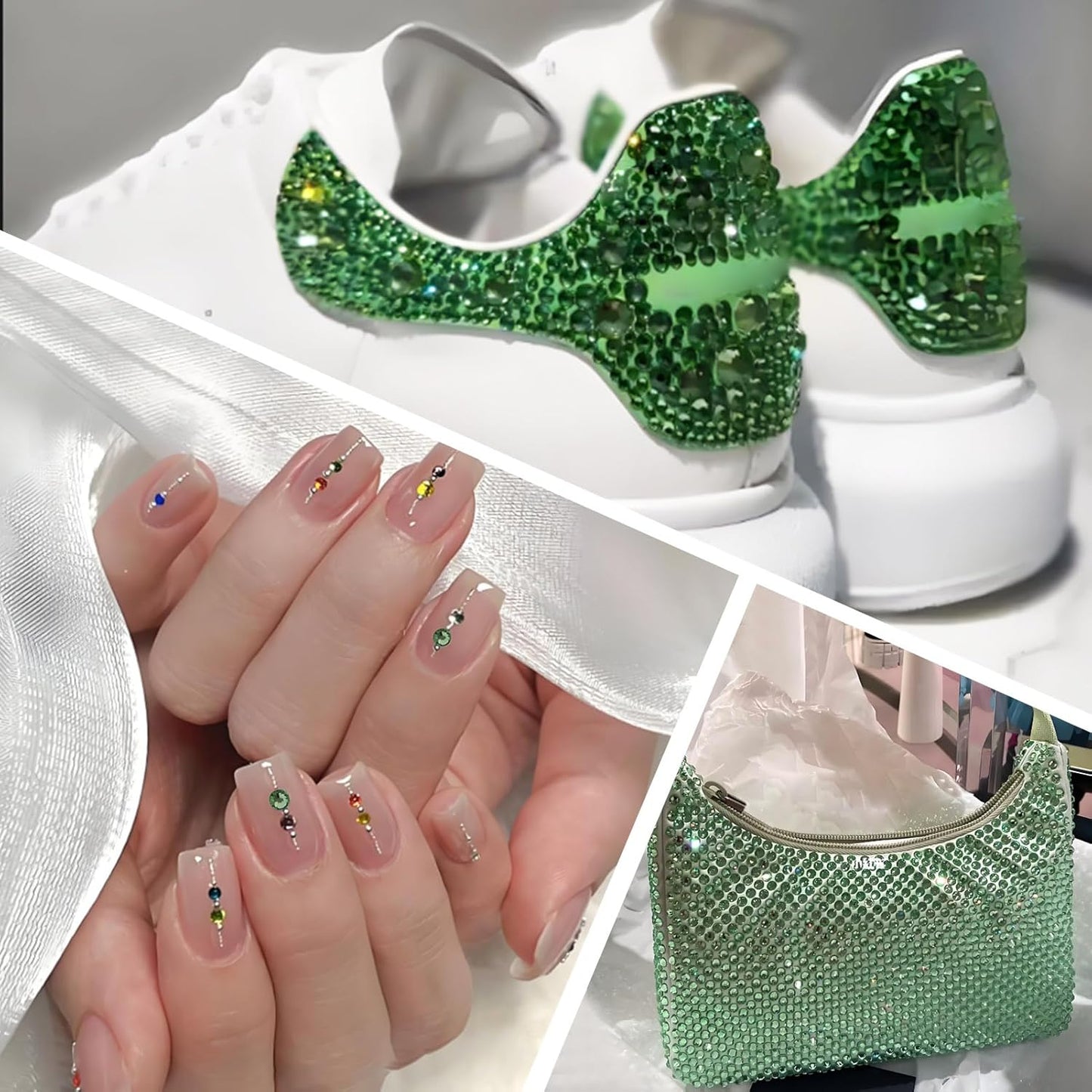 400 PCS SS30 Flatback Rhinestones,12-Facet Diamond-Cut Glass Gems for Nail Art,Clothing,DIY Crafts,Glue-On Decoration Stones with Silver Backing,Peridot