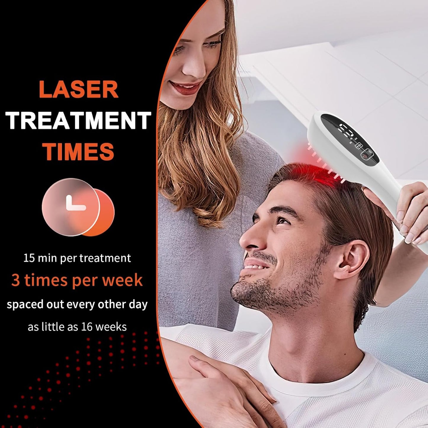 Laser Therapy Hair Growth Comb, Hand-Held Comb-Shaped Low Level Laser Therapy To Promote Hair Growth in Women and Men