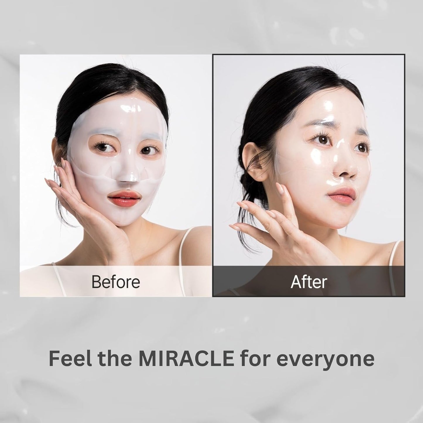 Vegan Mucin Lifting Hydrogel Collagen Face Mask 4+1 ea Ultimate Hydration, Improves Skin Texture, Soothing, Elasticity, Glowing Skin, Reduces Fine Lines & Wrinkles, Made in Korea OHMYPURE (5, Vegan)