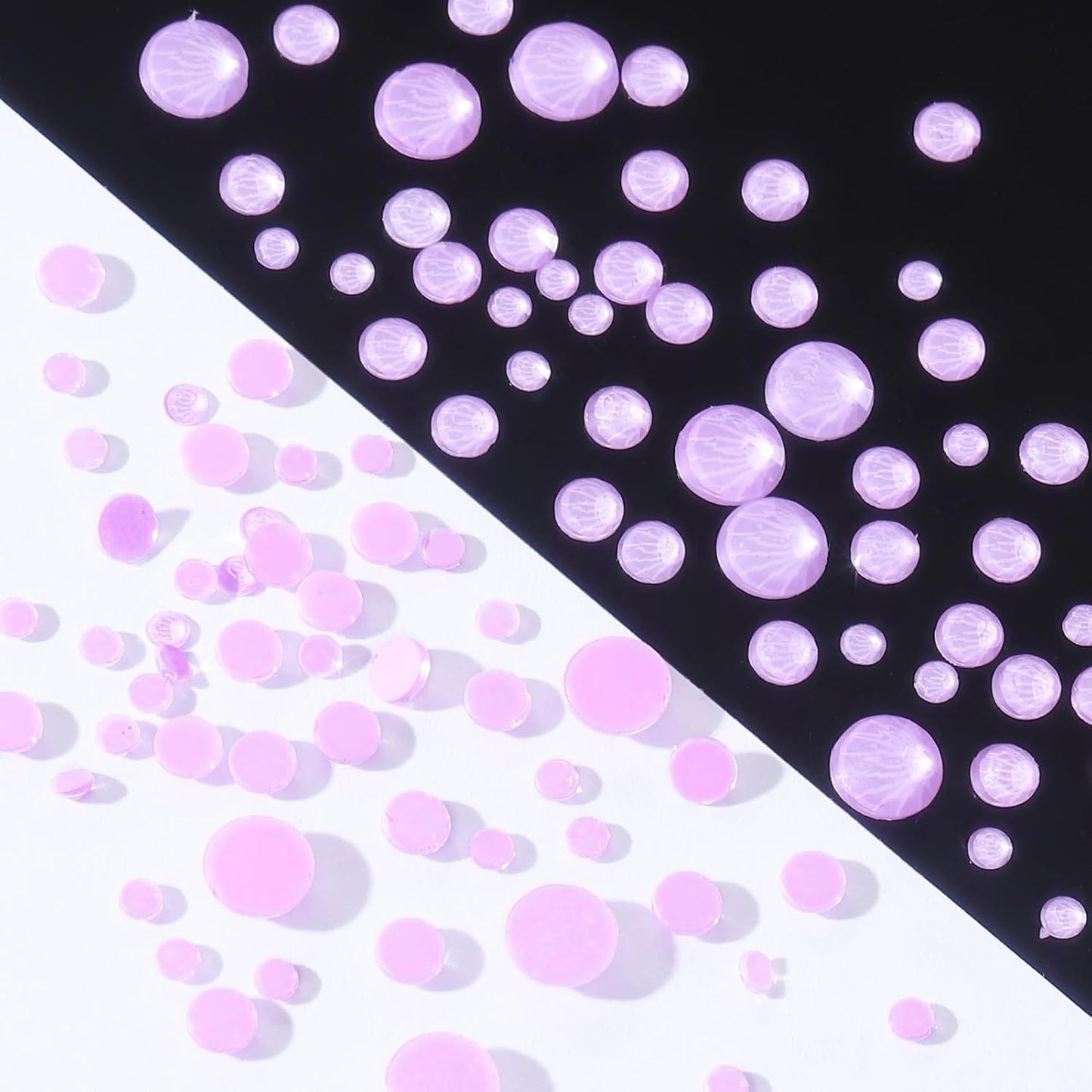 Mocha Lt.Purple Flatback Rhinestones, Glass Rhinestones for Nail Art and Craft, Glue Fix, Loose Crystal Gemstones(Mocha Lt.Purple, SS20, 1440pcs, 4.6-4.8mm)