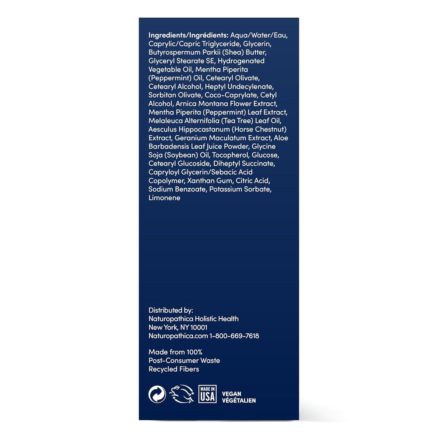 Naturopathica Mighty Mint Rescue Cream, Moisturizing Body Lotion with Peppermint & Menthol to Cool & Revive Skin, Soothing Relief for Sore Muscles, 4.2 fl oz