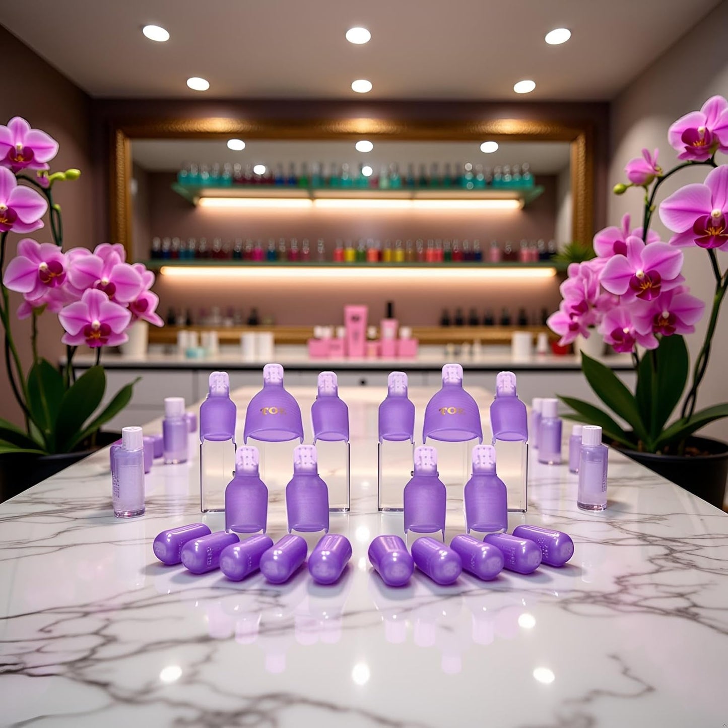 10Pcs Purple Useful Toenail Clips Nail Art Caps Soak Off UV Gel Clamp Remover Beauty Tool Sleek Nail Remover Clips With Anti-Slip Design Nail Polish Removers