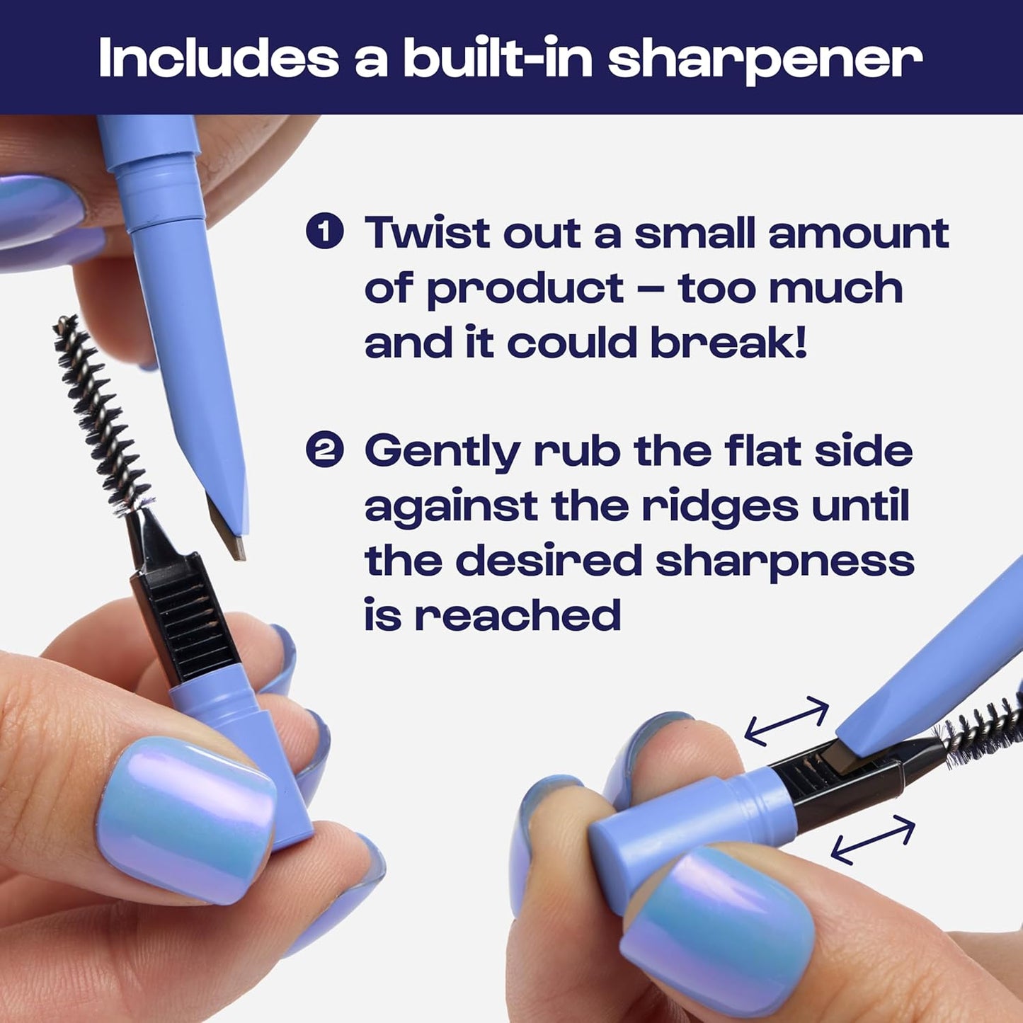 ALLEYOOP Swift Eyebrow All-In-1 Brow Definer with Built-In Sharpener & Spoolie Brush, Water & Smudge Resistant and Eyebrow Pencil for Women, Natural Matte Finish, Vegan, Cruelty-Free (Taupe)