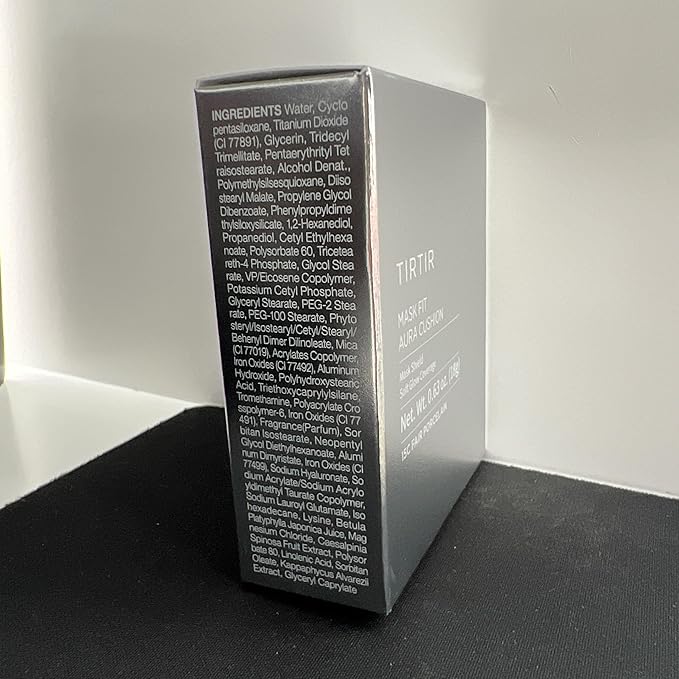 TIRTIR Mask Fit Aura Silver Cushion Foundation | Semi-glow Finish, Natural Coverage, Moisturizing, Lightweight, Korean cushion foundation (#15C Fair Porcelain, Full Size, 0.63 Fl Oz)