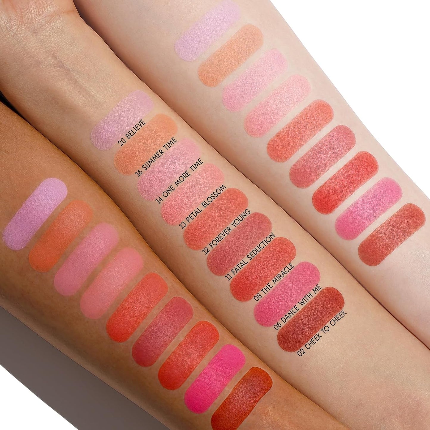 Oulac Blush Face Coral Matte | Pigmented Powdery Cream Blusher Warm Skin Light Medium| Natural Matte | Light Weight&Blendable| Cruelty-Free Blush| 12 Forever Young 4.8g