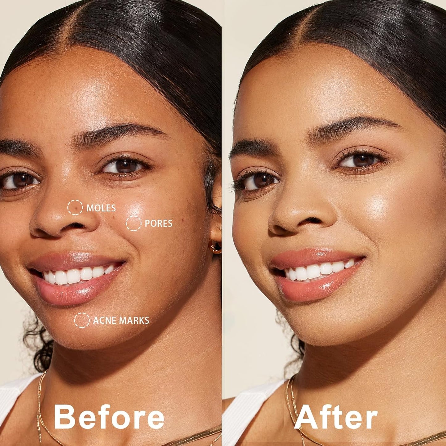 AirBrush Foundation Spray With Primer and Brush, Silky Mist Foundation Spray Makeup, Full Coverage Foundation for Smooth Radiant Finish, Formula Breathable Lightweight Hydrating(#3 Nude)