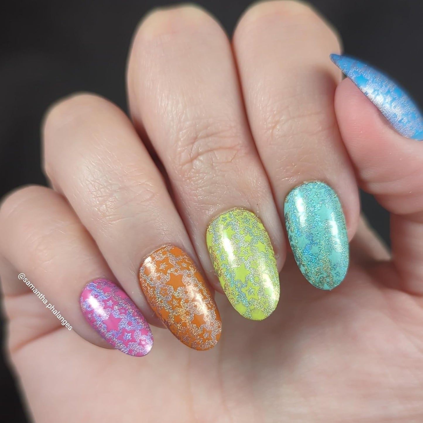 Maniology Shape Nouveau All-Star Nail Stamping Plate | Celestial Stamp Plates, Galaxy Stars Manicure Designs, Constellation Astronomical DIY Patterns - Rectangular, Stainless Steel Nail Art Template