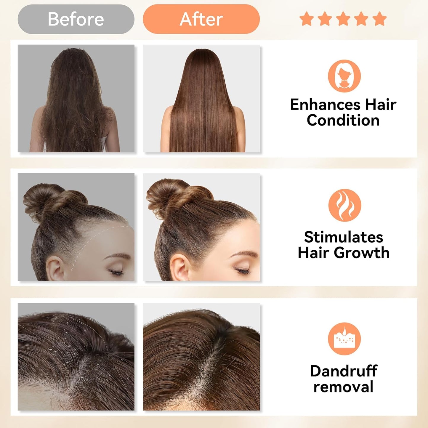 HEETA Scalp Massager Hair Growth, Soft Silicone Scalp Scrubber Shampoo Brush for Exfoliation, Dandruff Removal Head Massage Stress Relax, Wet & Dry Use for Thick Thin Curly Hair Care, Gradient Pink