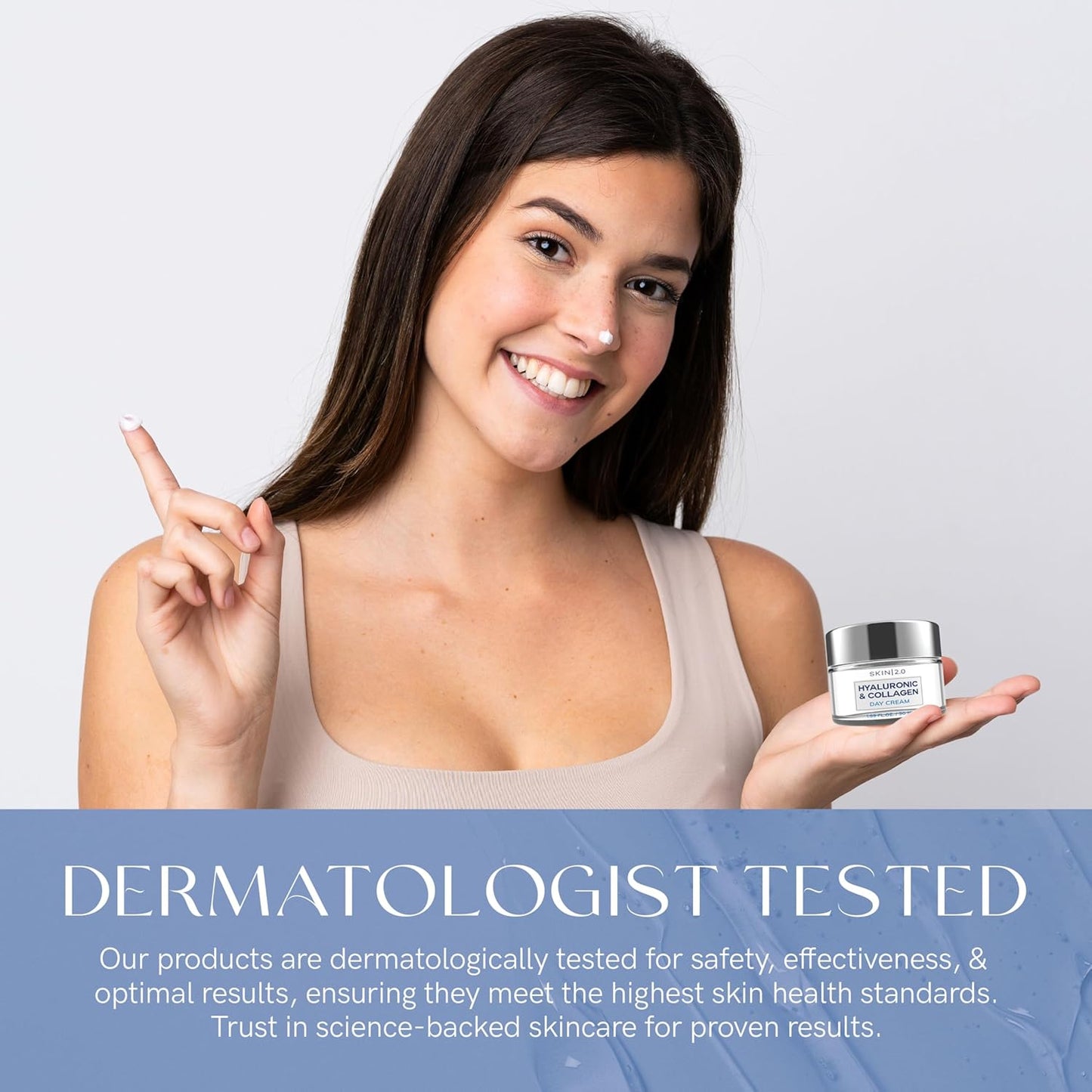 Hyaluronic Acid & Collagen Face Moisturizer - Dermatologist Tested, Anti-Aging, Restores Elasticity - Hydrating, Clean Beauty, Cruelty-Free Korean Skincare for All Skin Types - 1.69 Fl oz