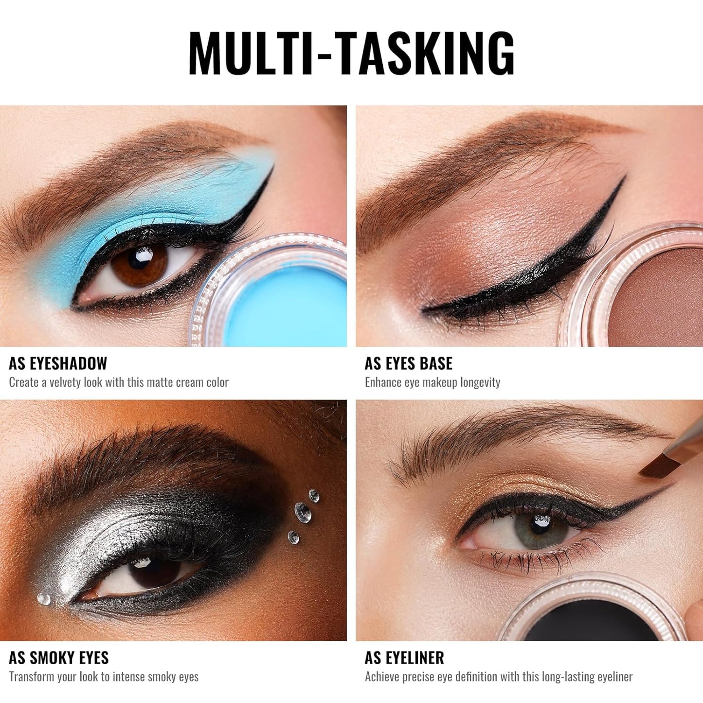 Oulac Matte Eyeshadow 3-in-1 Eyeshadow Eye Primer&Eyeliner Highly Pigmented Waterproof Smudge-proof Long Lasting Wear Smooth&Blendable Formula for Natural Look,Vegan & Cruelty-Free,CM06