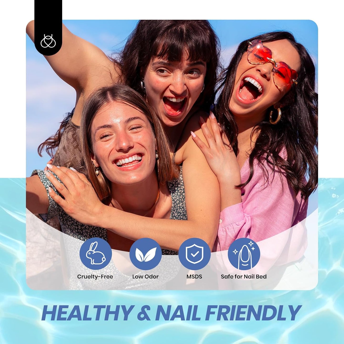 Beetles Jelly Gel Nail Polish Set, 6 Summer Colors Milky White Blue Green Turquoise Shimmer Translucent Sheer Color Gel Polish Kit Soak off Uv Nail Concealer Bubble Splash Series Gift for Women