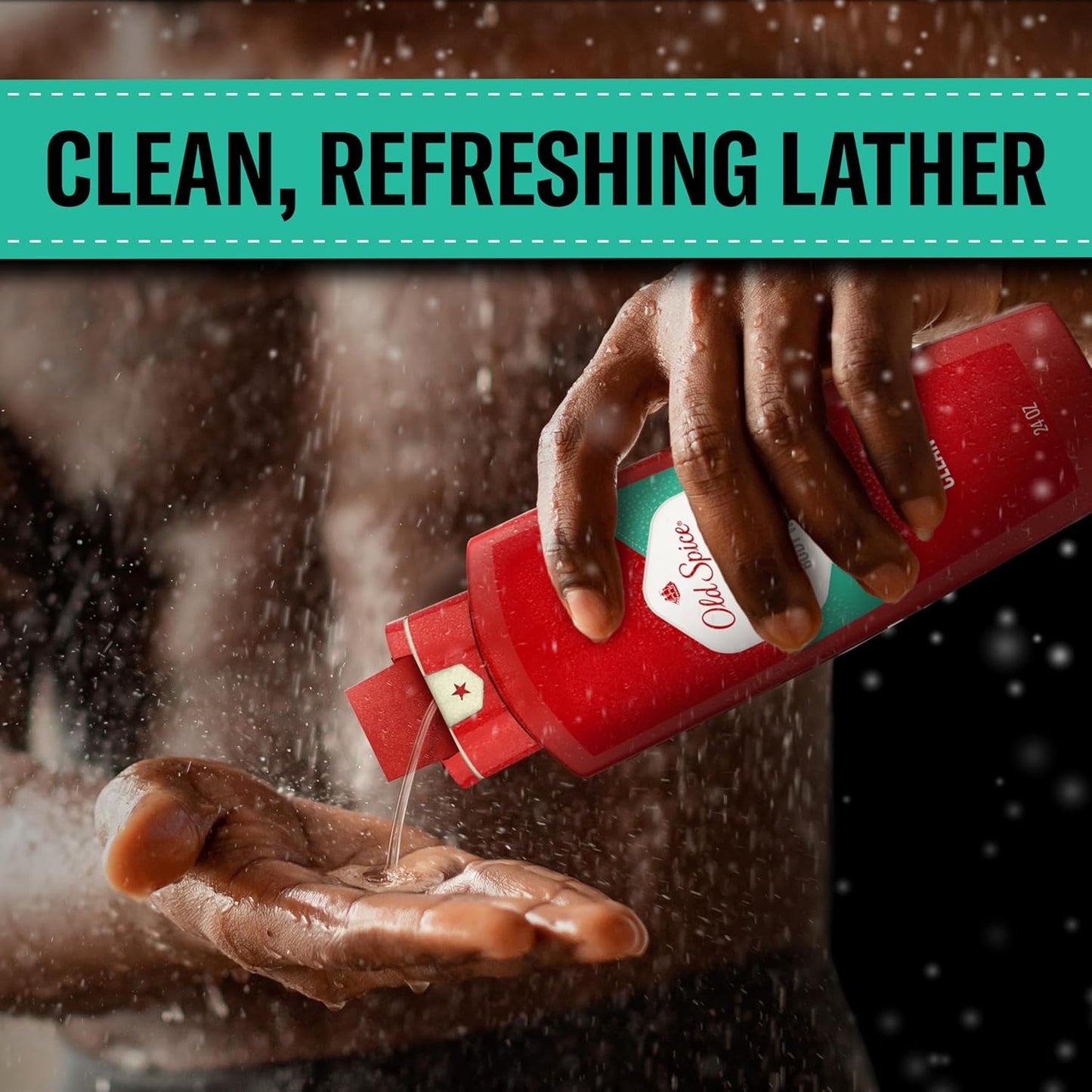 Old Spice Refreshing Body Wash for Men, High Endurance, 3X Defense, 24/7 Shower Fresh with Long Lasting Scent, Pure Sport Scent, 24 oz (Pack of 4)