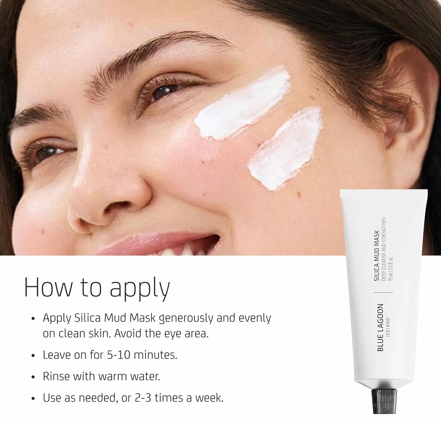 Blue Lagoon - Deep Cleansing Silica Face Mask For Enhanced Glow - Hydrating and Moisturizing Face Mask - Hydrating Mask Skin Care - Sustainable, Bioactive Icelandic Skincare (1 oz | 30 ml)