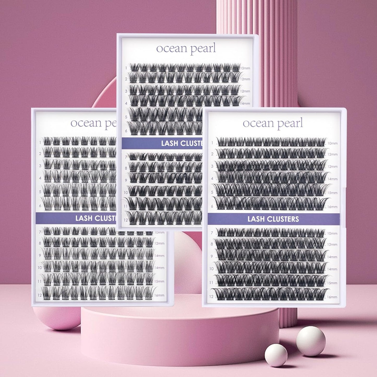 Lash Clusters 144 Pcs Individual Lashes DIY Eyelash Extensions 10-16mm Length Soft Natural False Eyelashes Thin Band Lash Extension Kit for Makeup at Home - OP17