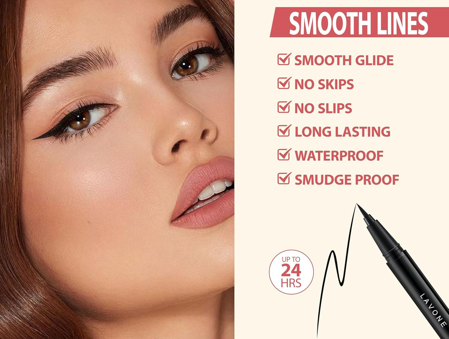 LAVONE Hair-Like Eyebrow Pen Makeup kit, Eyebrow Pencils for Women with Waterproof Microblading Eyebrow Pencil, Eyebrow Pomade, Eyeliner and Eyebrow Brush, Create Full, Natural Brows, Grey