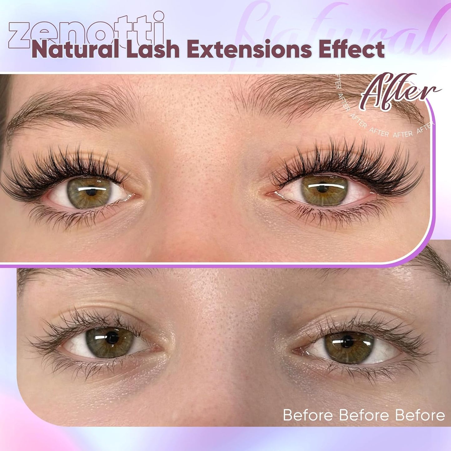 Wispy Lash Clusters Natural Eyelash Extensions Pestañas Postizas Naturales C Curly Individual Lashes 8-16mm DIY Lash Extension by zenotti