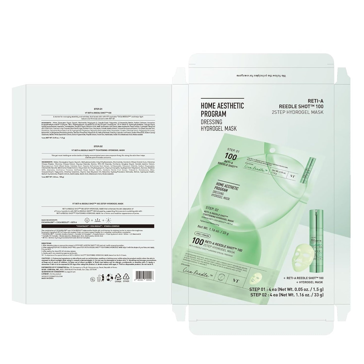 VT COSMETICS Reti-A Reedle Shot 100 2step Hydrogel Mask