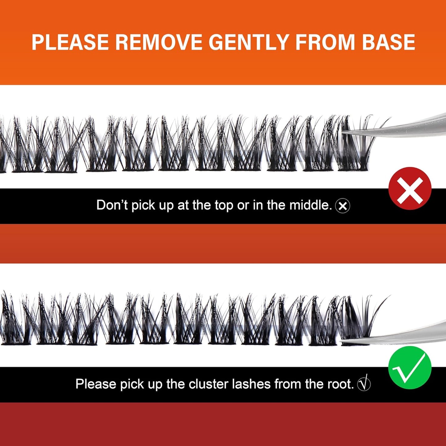 Lash Cluster 144pcs Individual Lashes,8-16mm Diy Lash Extension,C Curl Lash Clusters Wispy,3D Natural Lash Clusters Look Like Eyelash Extension DIY at Home (Orange Spirit-C-8-16mix)