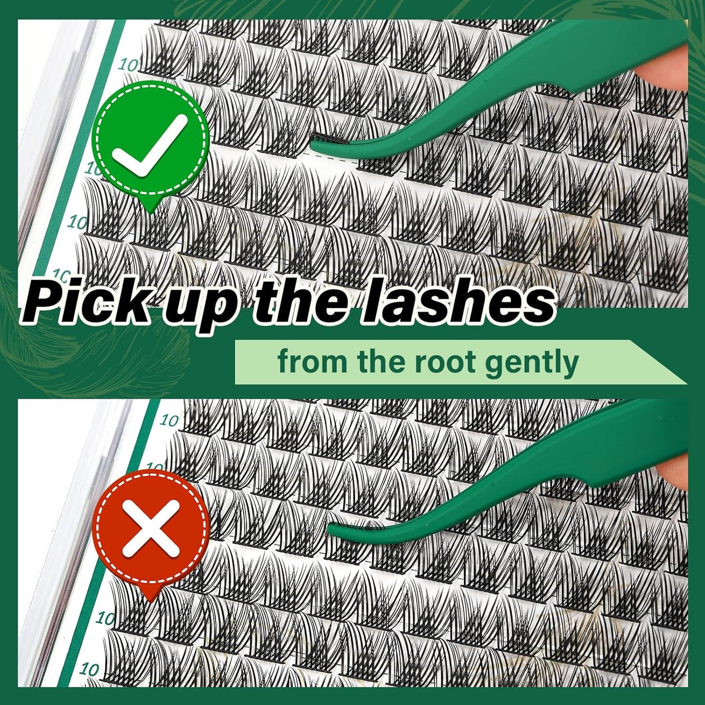 KEYYOU Lash Clusters 144pcs Individual D Curl 14mm Air Touch Cluster Lashes Super Lightweight Soft Wispy Comfortable Easy DIY at Home