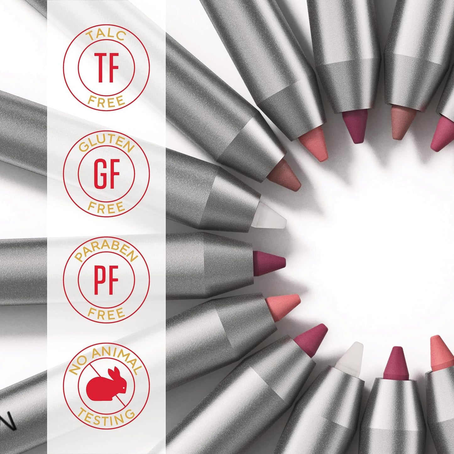 Mirabella Line & Define Lip Definer Lip Pencil, Smoothing & Moisturizing Retractable Lip Liner with Long-Lasting & Ultra-Creamy Formula, Antioxidants Vitamin C & E, & Built-In Sharpener - Clear