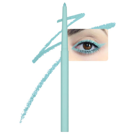 evpct Teal Eyeliner Pencils for Eyes, Light Green Matte Colored Eye Liner Pencil Makeup Waterproof Smudge Proof, Colored Gel Waterline Eyeliner Liquid, Face Eye Paint Stick Lipstick Halloween Makeup 6