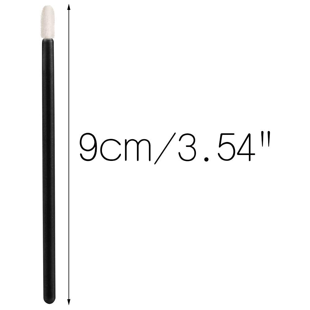 G2PLUS 200PCS Lip Gloss Applicators, Disposable Lip Brushes, Lipstick Gloss Wands Applicator Perfect Makeup Tool Kits (Black)